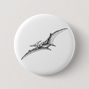 Badge Rond 5 Cm Ptérodactyle