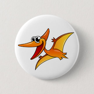 Badge Rond 5 Cm Ptérodactyle de bande dessinée