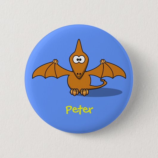 Badge Rond 5 Cm Ptérodactyle de Pre-historc (Devant)