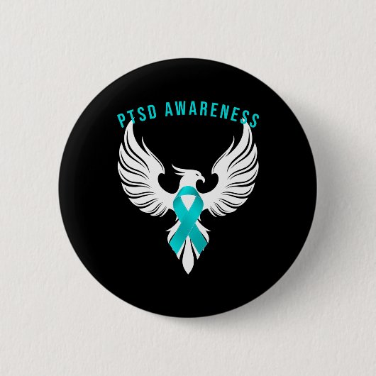 Badge Rond 5 Cm Ptsd Posttraumatic Stress Disorder Sensibilisation (Devant)