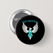 Badge Rond 5 Cm Ptsd Posttraumatic Stress Disorder Sensibilisation (Devant & derrière)
