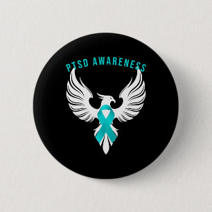 Badge Rond 5 Cm Ptsd Posttraumatic Stress Disorder Sensibilisation
