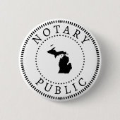 Badge Rond 5 Cm Publique du Michigan (Devant)