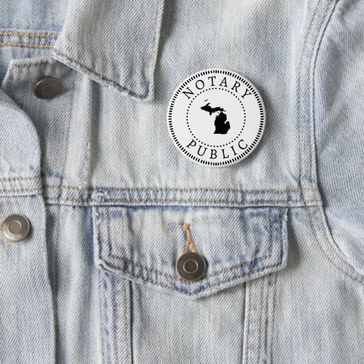 Badge Rond 5 Cm Publique du Michigan (En situation)
