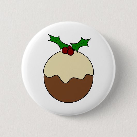 Badge Rond 5 Cm Pudding de Noël (Devant)