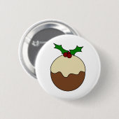 Badge Rond 5 Cm Pudding de Noël (Devant & derrière)