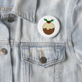 Badge Rond 5 Cm Pudding de Noël (En situation)