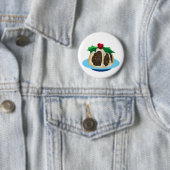 Badge Rond 5 Cm Pudding de Noël (En situation)
