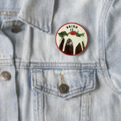 Badge Rond 5 Cm Pudding de Noël drôle aux figues (En situation)