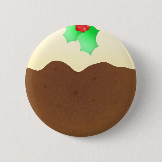 Badge Rond 5 Cm Pudding de Noël - insigne de goupille (Devant)