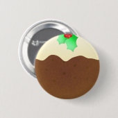 Badge Rond 5 Cm Pudding de Noël - insigne de goupille (Devant & derrière)