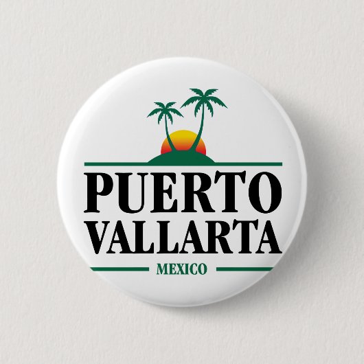 Badge Rond 5 Cm Puerto Vallarta Mexique (Devant)