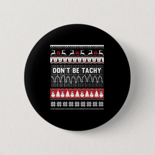 Badge Rond 5 Cm Pugiliste Noël Sweat Ugly - Ne Soyez Pas Tachy Lon