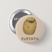 Badge Rond 5 Cm Pugtato (Devant & derrière)