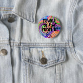 Badge Rond 5 Cm Puissance au Personne-Super (En situation)