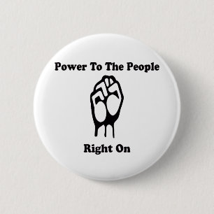 Badge Rond 5 Cm Puissance aux personnes