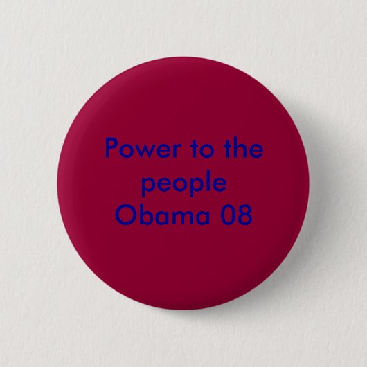 Badge Rond 5 Cm Puissance aux personnes Obama 08 (Devant)