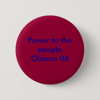 Badge Rond 5 Cm Puissance aux personnes Obama 08