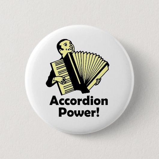 Badge Rond 5 Cm Puissance d'accordéon ! (Devant)