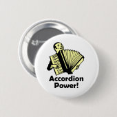 Badge Rond 5 Cm Puissance d'accordéon ! (Devant & derrière)