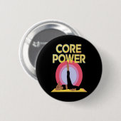 Badge Rond 5 Cm Puissance de base Abs Force Yoga Pilates Stabilité (Devant & derrière)