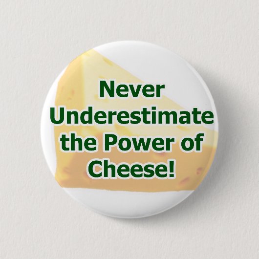 Badge Rond 5 Cm Puissance de bouton de fromage (Devant)