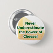 Badge Rond 5 Cm Puissance de bouton de fromage (Devant & derrière)
