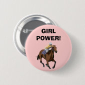 BADGE ROND 5 CM PUISSANCE DE FILLE ! (Devant & derrière)