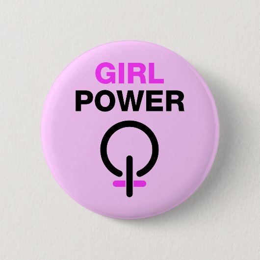 Badge Rond 5 Cm Puissance de fille (Devant)