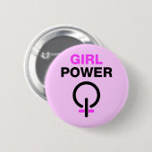 Badge Rond 5 Cm Puissance de fille (Devant & derrière)