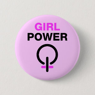 Badge Rond 5 Cm Puissance de fille