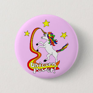 Badge Rond 5 Cm Puissance de licorne !