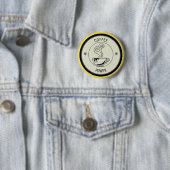 Badge Rond 5 Cm Puissance du café (En situation)