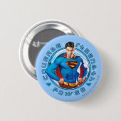 Badge Rond 5 Cm Puissance du courage de Superman (Devant & derrière)