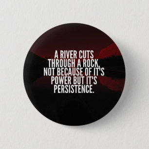 Badge Rond 5 Cm Puissance et persistance - Motivation