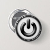 Badge Rond 5 Cm Puissance : Monochrome (blanc) (Devant & derrière)