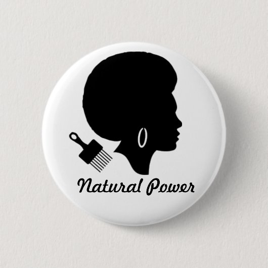 Badge Rond 5 Cm Puissance naturelle (Devant)