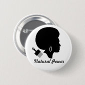 Badge Rond 5 Cm Puissance naturelle (Devant & derrière)