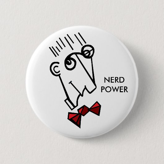 Badge Rond 5 Cm puissance nerd (Devant)
