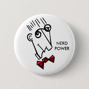 Badge Rond 5 Cm puissance nerd