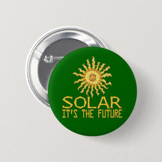 Badge Rond 5 Cm Puissance solaire (Devant & derrière)