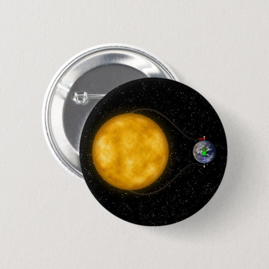 Badge Rond 5 Cm Puissance solaire - (Devant & derrière)