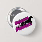 Badge Rond 5 Cm Puissance Unicorne (Devant & derrière)