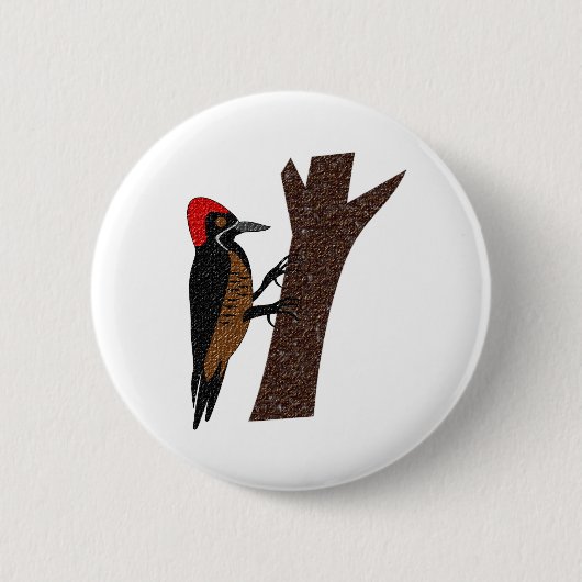 Badge Rond 5 Cm Puissant Pic (Devant)