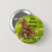 Badge Rond 5 Cm Puisse Un Petit Lapin T'Aimer (Devant & derrière)