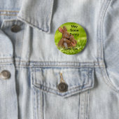 Badge Rond 5 Cm Puisse Un Petit Lapin T'Aimer (En situation)
