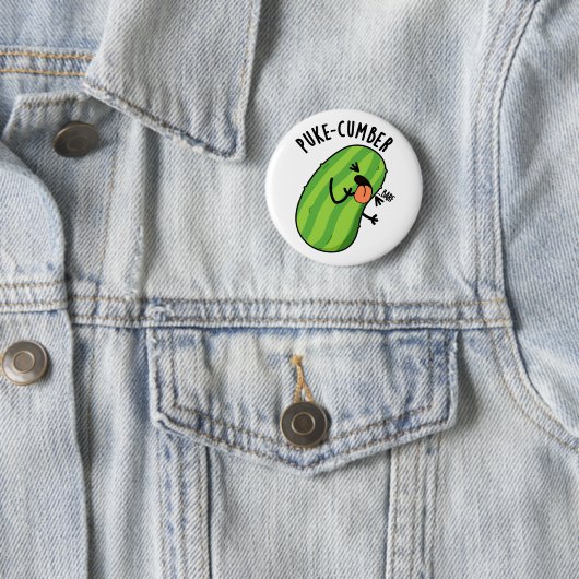 Badge Rond 5 Cm Puke-cumber Funny Concomber Pun (En situation)