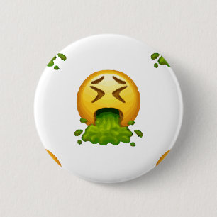 Badge Rond 5 Cm puking émoji