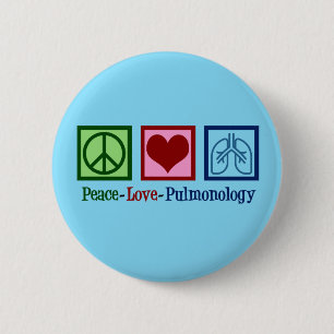 Badge Rond 5 Cm Pulmonology d'amour de paix