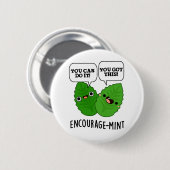 Badge Rond 5 Cm Pun à menthe positif (Devant & derrière)